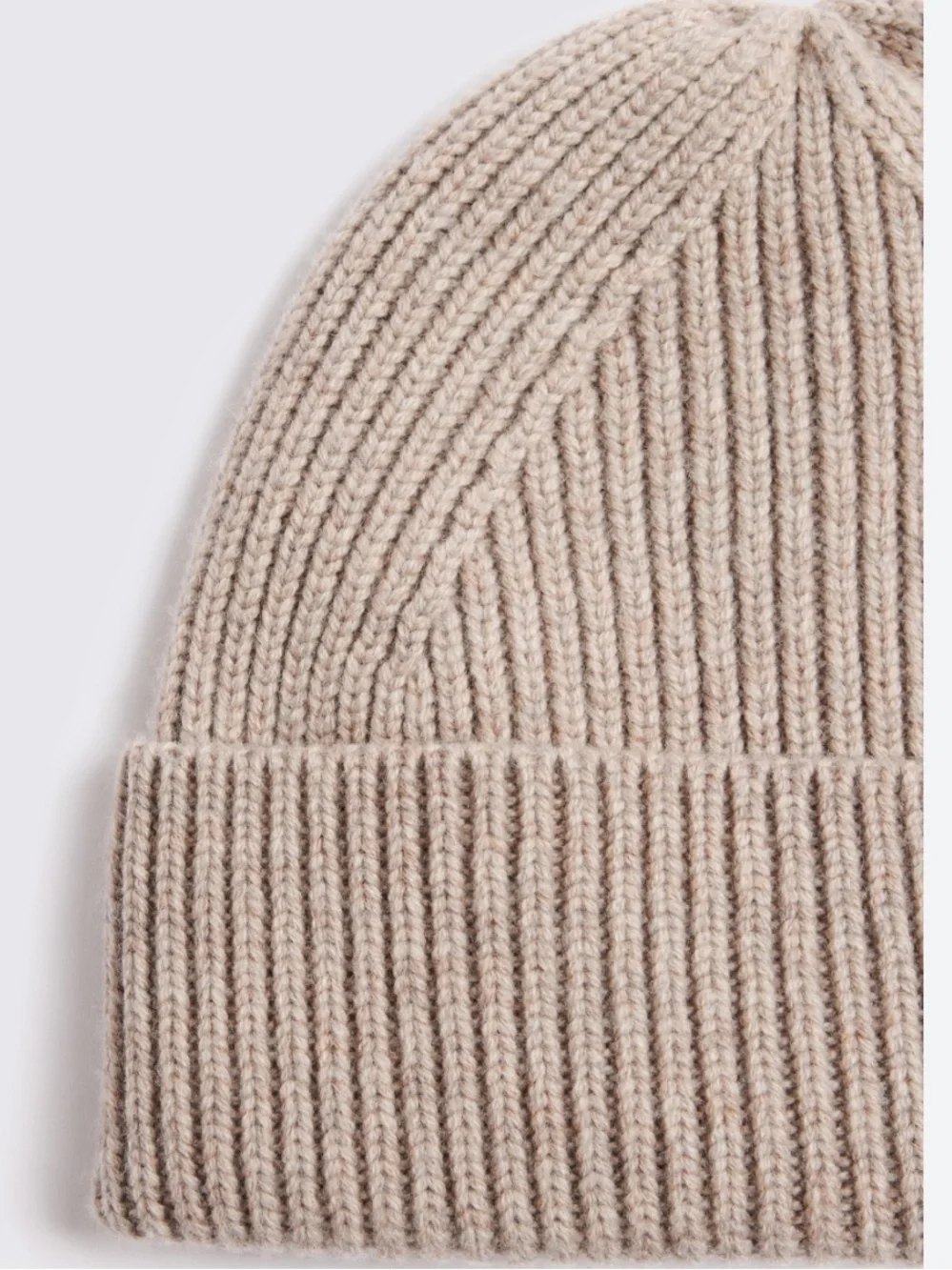Nordstrom Rib CASHMERE Beanie NEW  $45 BEIGE BLISS Size: NONE